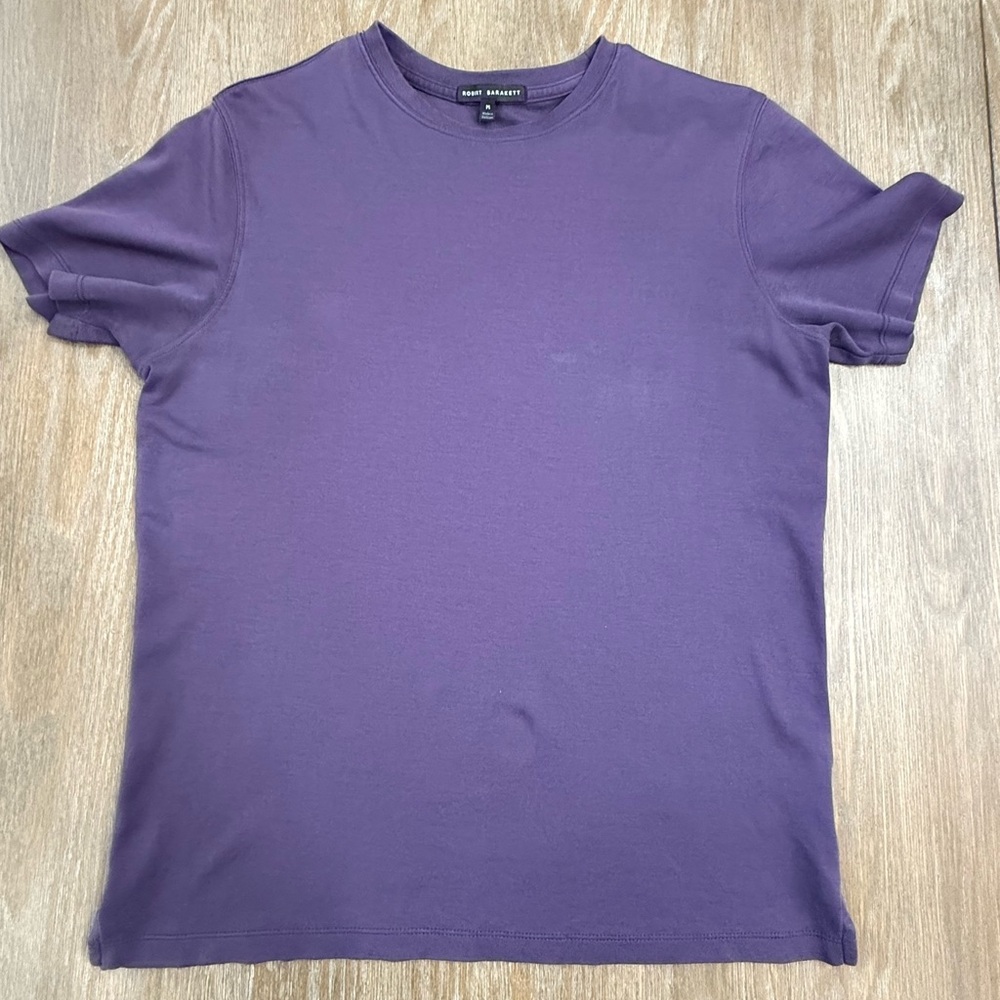 Robert Barakett Men’s T-Shirt Imperial Purple Pima Cotton Size M Fits Like Small